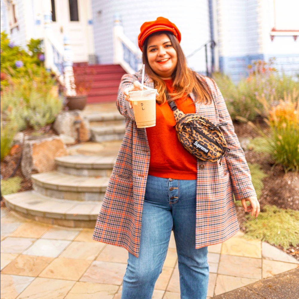 NWT!! Plaid boyfriend blazer